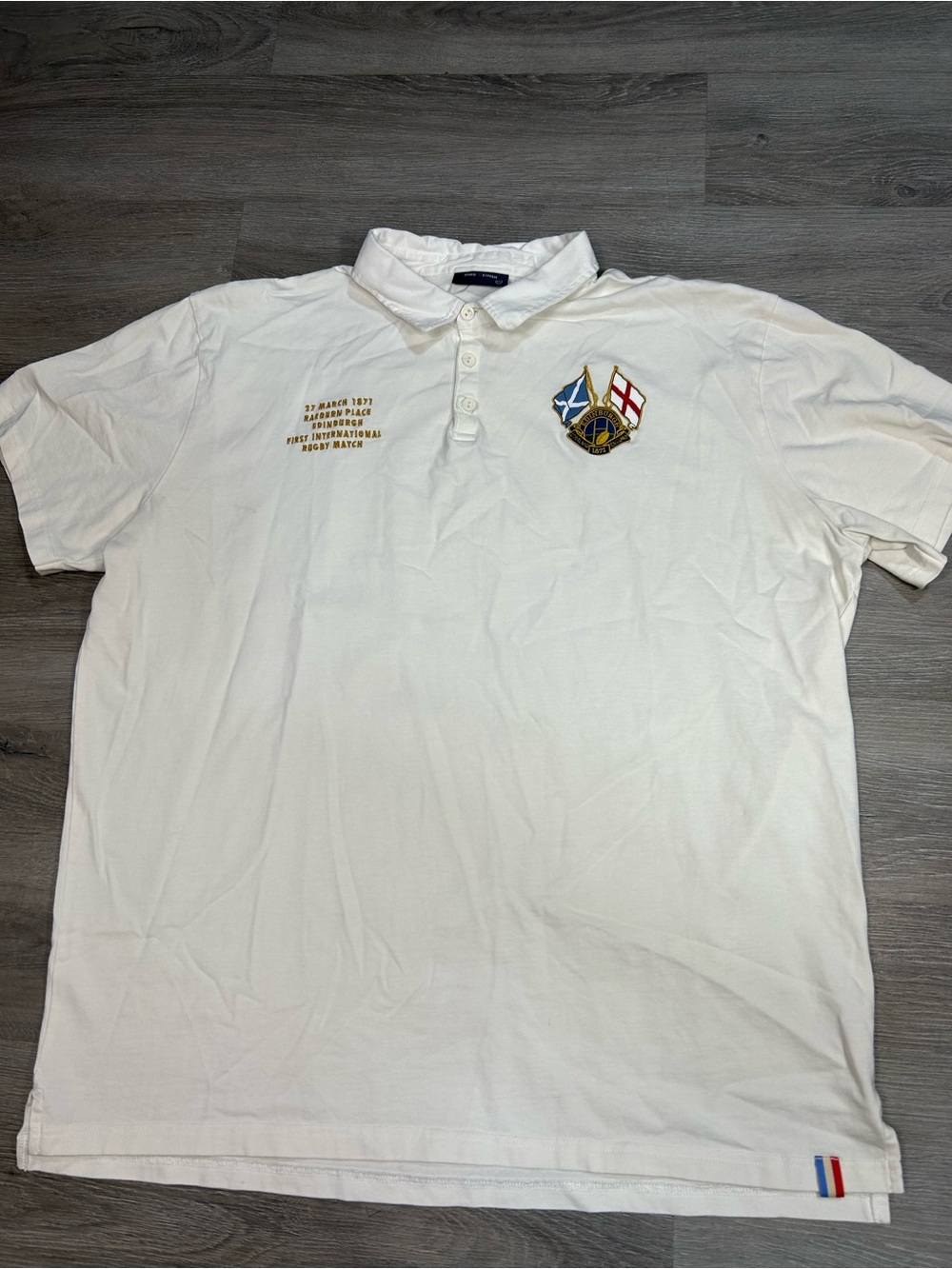England 1871 first international Retro Rugby match Polo Shirt XXL Sports Depoque